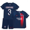 Original Trikotsatz Paris Saint-Germain 2023-24 Kimpembe 3 Heimtrikot Für Kinder